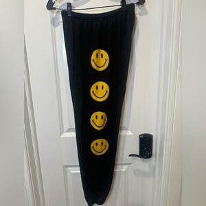 Aviator Nation Black with Smiley Sweatpants M
